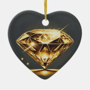 Radiant Symbol of Love and Joy Ceramic Ornament