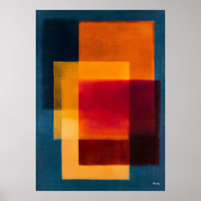 Radiant Threshold, Celestial Colour Fields Abstrac Poster (Front)