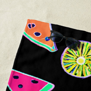 Radiant Tropic Neon Magic Beach Towel
