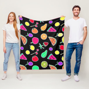 Radiant Tropic Neon Magic Fleece Blanket