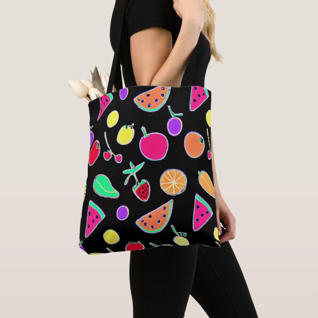 Radiant Tropic Neon Magic Tote Bag (Close Up)