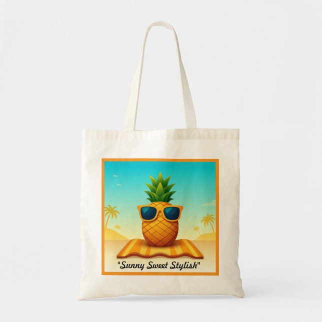 "Radiant Tropical Fun" Tote Bag (Front)