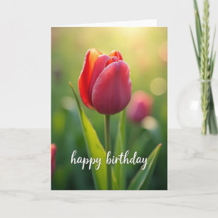 Radiant Tulip Birthday Card