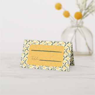 Radiant Tulip Inspired Beach Wedding Place Card