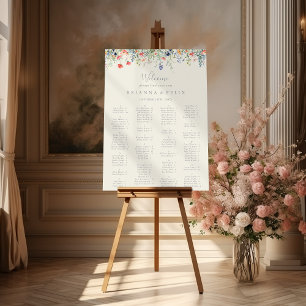 Radiant Wildflower Alphabetical Seating Chart