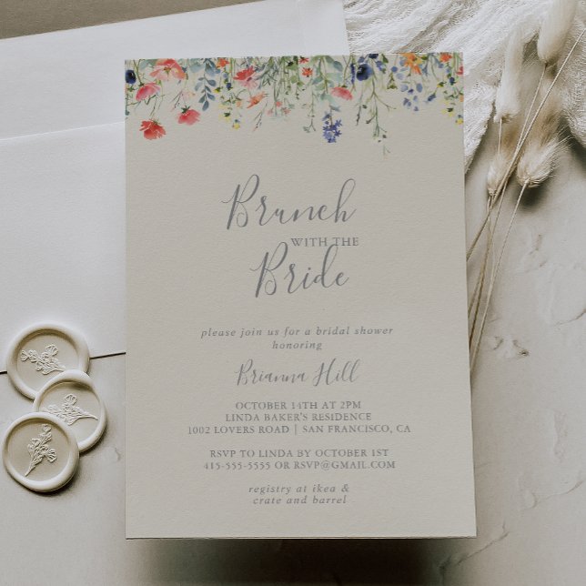 Radiant Wildflower Brunch with the Bride Shower Invitation (Creator Uploaded)