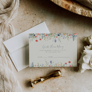 Radiant Wildflower Guess How Many Game Card