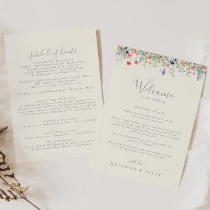 Radiant Wildflower Wedding Welcome Letter