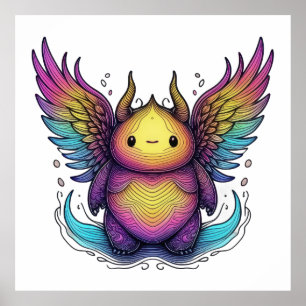 Radiant Winged Creature Poster