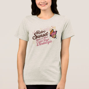 Radiant Wings – Retro Sunset Vibes Tri-Blend Shirt