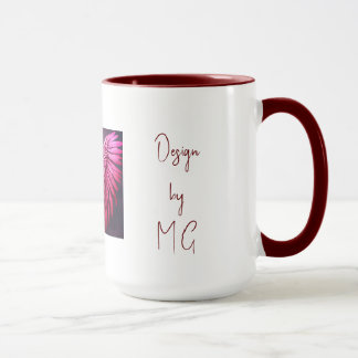 Radiant Wings: The Divine Blend of Radhe Logo and  Mug