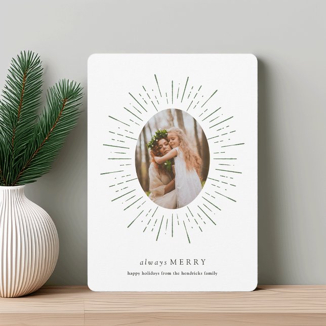 Radiant Wish Holiday Photo Card | Willow (Creator Uploaded)