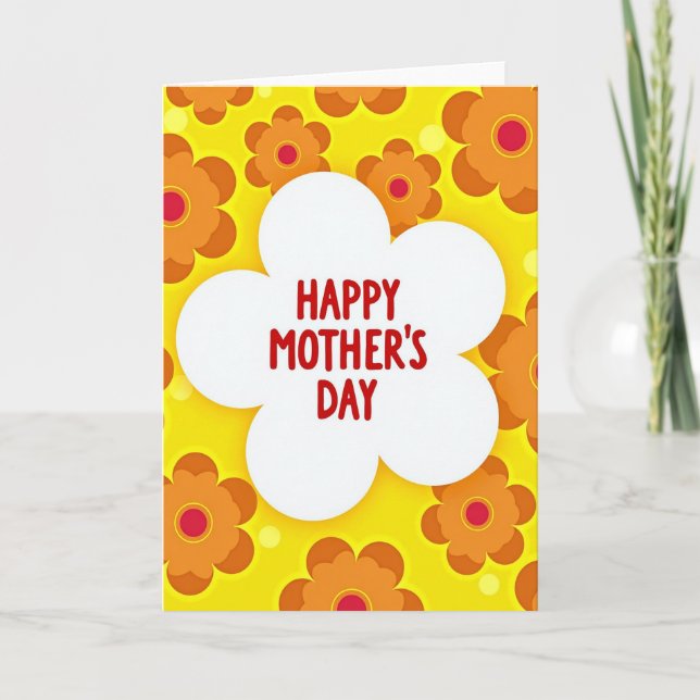 Radiant Yellow Mothers Day Card (Front)