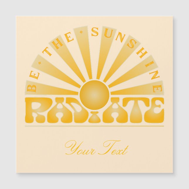 RADIATE Be the Sunshine Vintage Retro Gold + cream (Front)