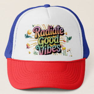 Radiate Good Vibes – Spread Positivity with Style Trucker Hat