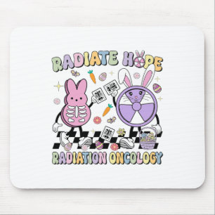 Radiate Hope Radiation Oncology Nurse Bunny Easter Mouse Pad