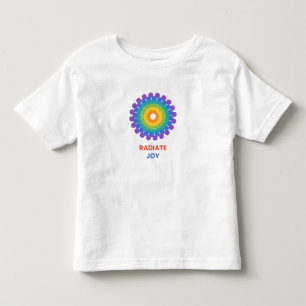 Radiate Joy Rainbow Mandala Sunburst Toddler T-Shirt
