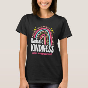 Radiate Kindness Autism World Awareness Leopard Ra T-Shirt