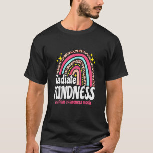 Radiate Kindness Autism World Awareness Leopard Ra T-Shirt