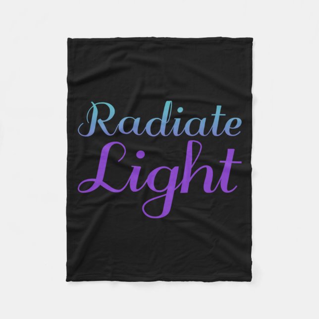 Radiate Light Prevention Awareness Design Fleece Blanket (Front)