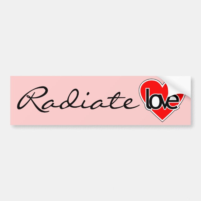 Radiate love bumper sticker (Front)