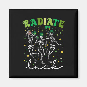 Radiate Luck Skeleton Radiology St Patricks Day Ra Magnet