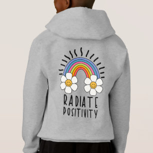 Radiate Positivity Colourful Rainbow and Flowers