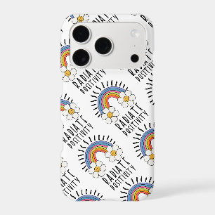 Radiate Positivity Colourful Rainbow and Flowers