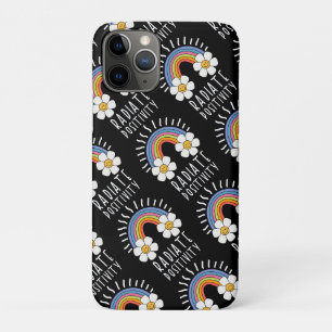 Radiate Positivity Colourful Rainbow and Flowers iPhone 11 Pro Case