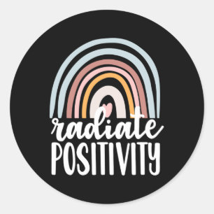 Radiate Positivity Mental Health Matters Gift Ment Classic Round Sticker
