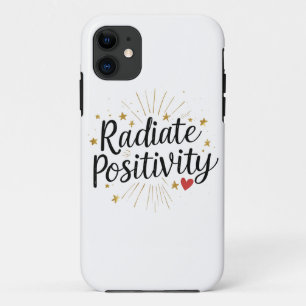 Radiate Positivity – Motivational Starry Quote iPhone 11 Case