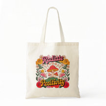 Radiate Positivity Retro 70’s Groovy Tote Bag
