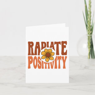 Radiate Positivity Retro Flower Smiley Card