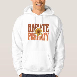 Radiate Positivity Retro Flower Smiley Hoodie