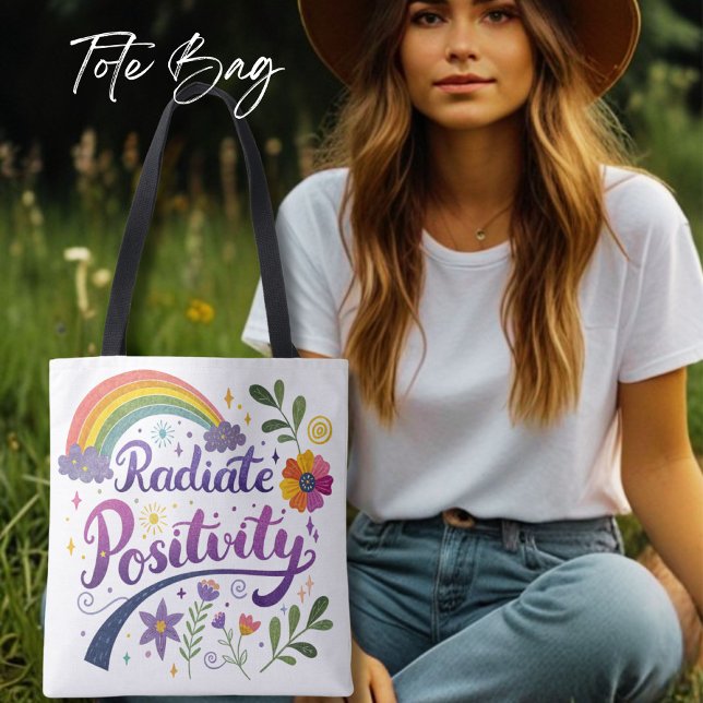 Radiate Positivity Tote Bag (Creator Uploaded)