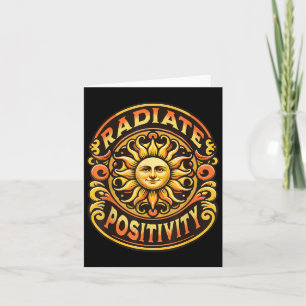 Radiate Sitivity Vintage Sun Insrational Motivatio Card
