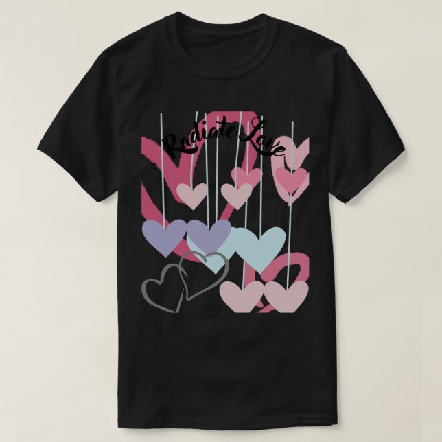 Radiateur Love - Quirky Hearts T-Shirt (Design Front)
