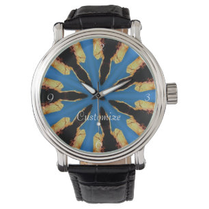 Radiating blue on black Thunder_Cove Watch