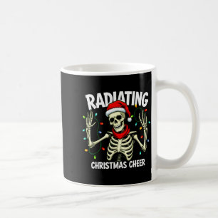 Radiating Christmas Cheer Skeleton Christmas Light Coffee Mug