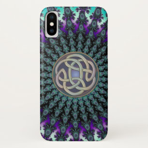 Radiating Fractal Mandala Grunge Celtic Knot iPhone X Case