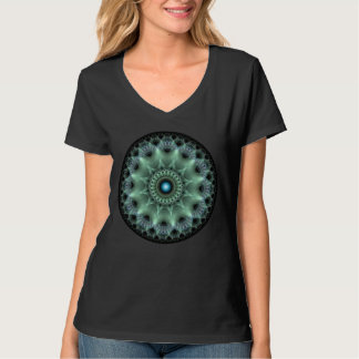 Radiating glowing fractal star mandala T-Shirt
