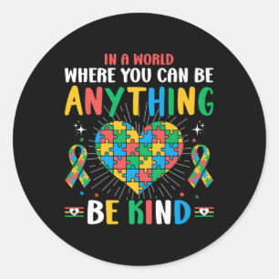 Radiating Love_ Embrace Disability Awareness! Prem Classic Round Sticker