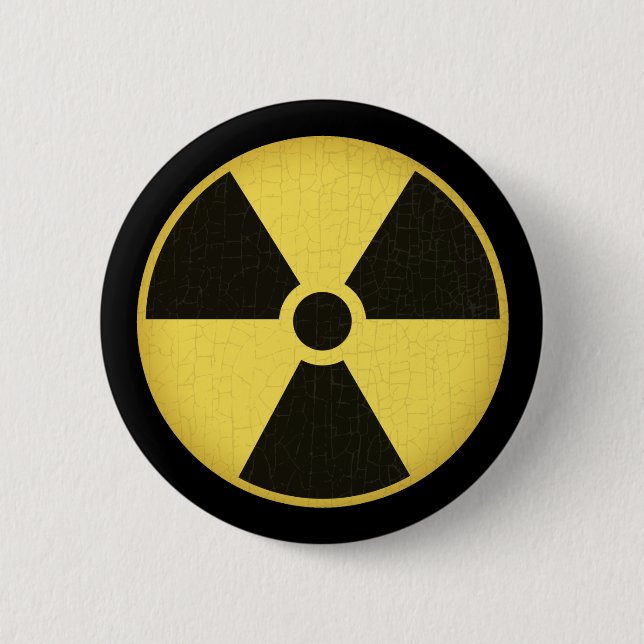 Radiation 1 6 cm round badge (Front)