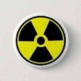 radiation 6 cm round badge