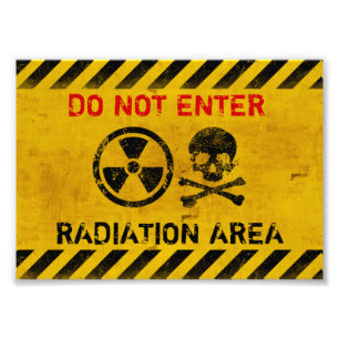Radiation Area Warning Photo Print