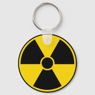 Radiation Hazard Sign Key Ring