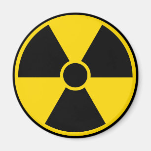 Radiation Hazard Sign Magnet