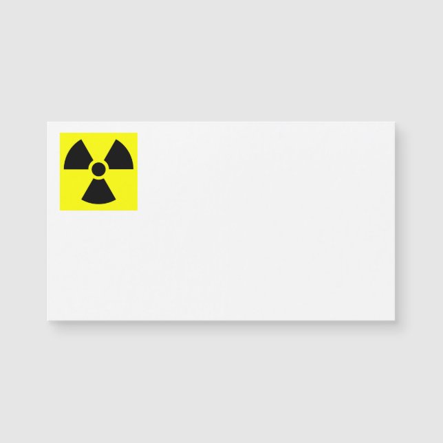 Radiation Sign Business Cards (Front)
