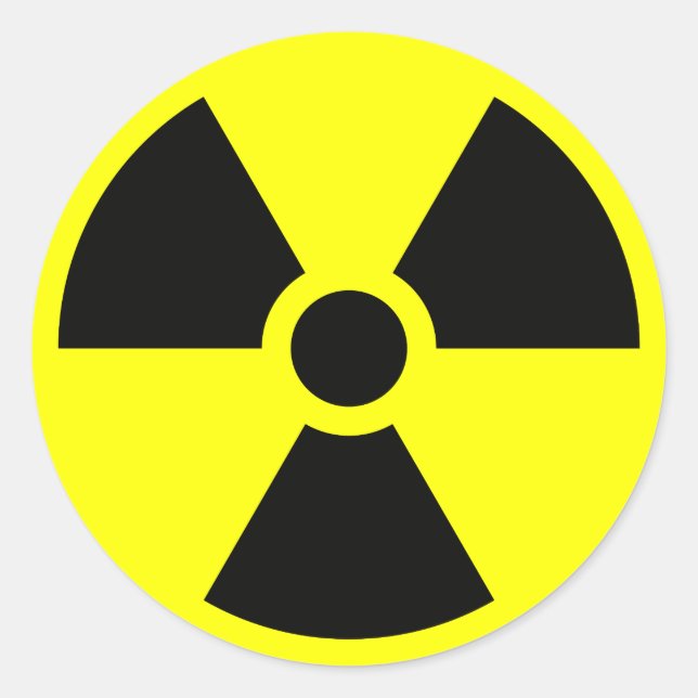 Radiation Sign Classic Round Sticker (Front)