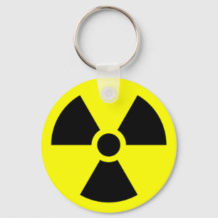 Radiation Sign Key Ring